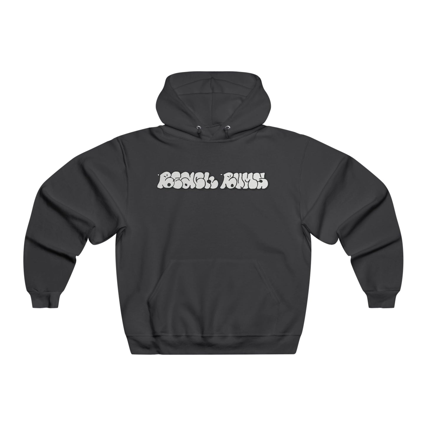 Black Throwie Hoodie (white logo)